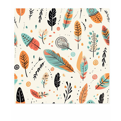 «Fashion and Glam Boho Feather», motif d'art bohémien sans cadre