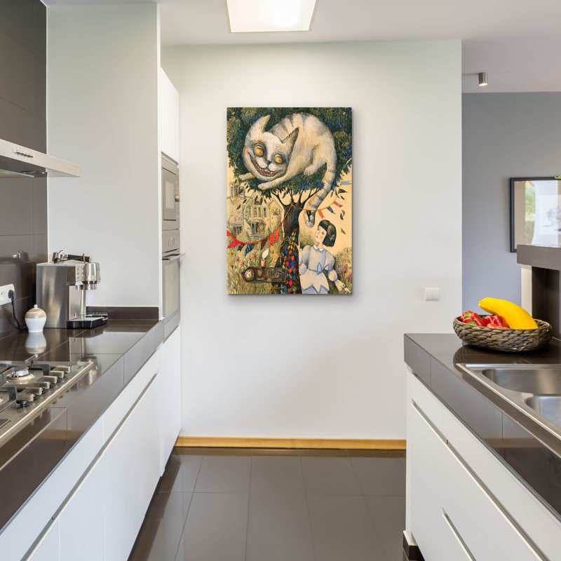 Art mural en verre épique «Alice 5» par Olga Grebennik, 24 po x 36 po, H 36 po x l 24 po