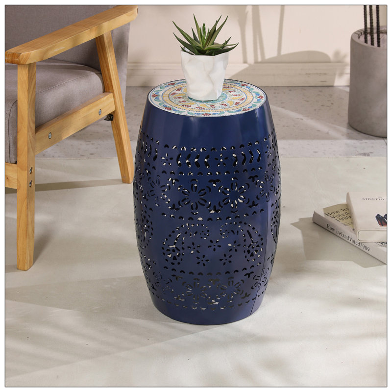 LILAC 12" SIDE TABLE -DARK BLUE, Dark Blue