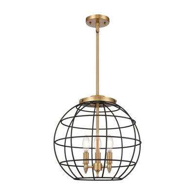 Luminaire suspendu sur tige 3 lumières Lake Placid