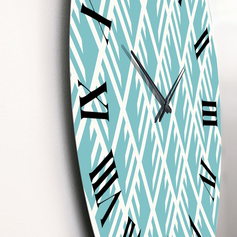 Diamants bleu clair - horloge murale à motifs, Petit