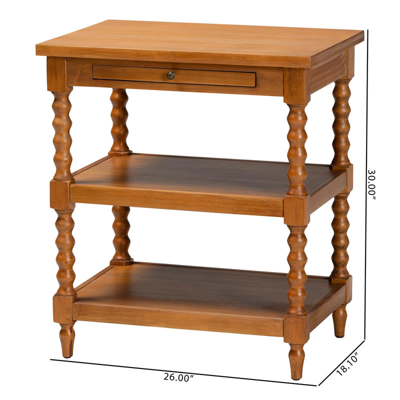 Imogene End Table with Storage, Brown