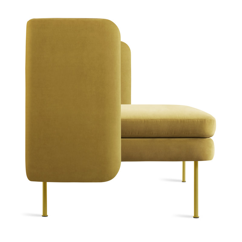 Bloke Loveseat, Ochre Velvet 100% Polyester