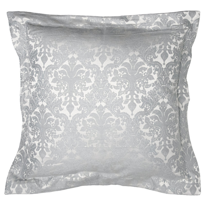 Baroque Euro Pillow Cover, Platinum