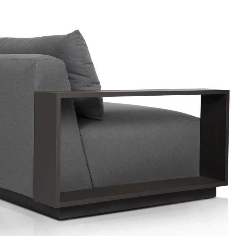 Branford Outdoor 4 - Seat Patio Sofa, Arashi Graphite