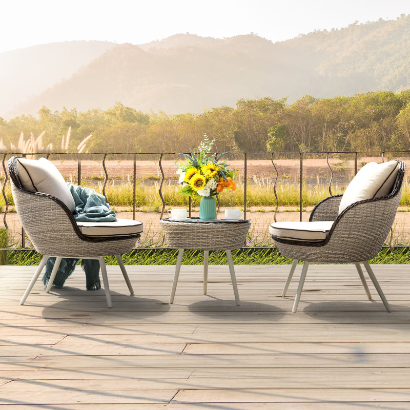 Gianfrancesco Round 2 - Person  Bistro Set with Cushions