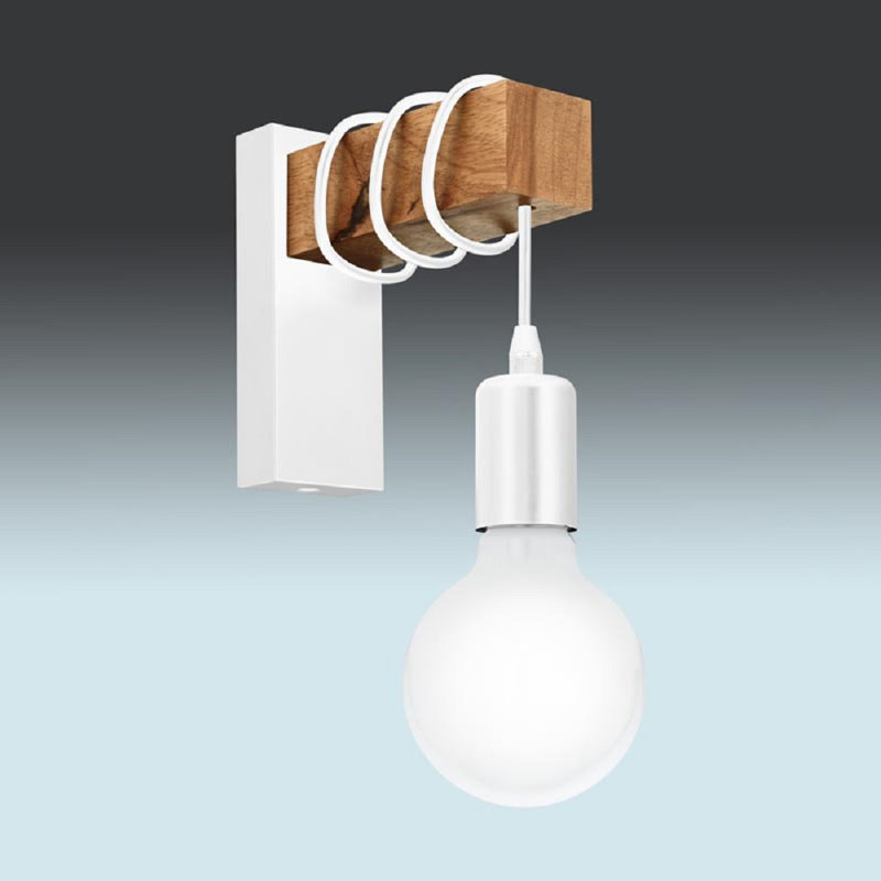 Mcevoy Manufactured Wood Armed Sconce, White