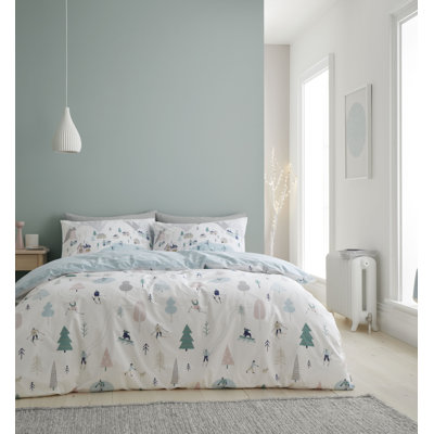 Winter Fun 100% Cotton Duvet Cover Set with Pillowcases