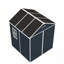 Remise de rangement en résine de 6 pi x 6 pi Campcraft, matériau en PP de haute qualité, structure solide, imperméable, résistante à la rouille et aux rayons UV, grand espace de rangement, panneau en PP de 12 mm d'épaisseur, éclairage de fenêtre HD gris foncé