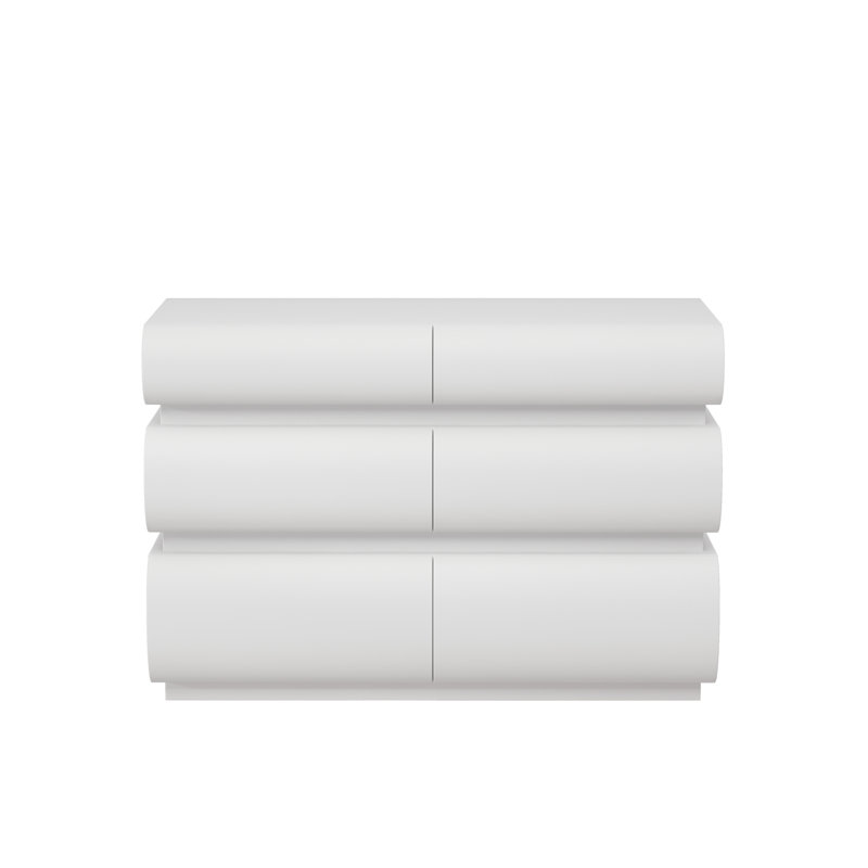 Spacious White Dressers & Chests, Mdf Matte Finish, Modern Bedroom Storage Solution