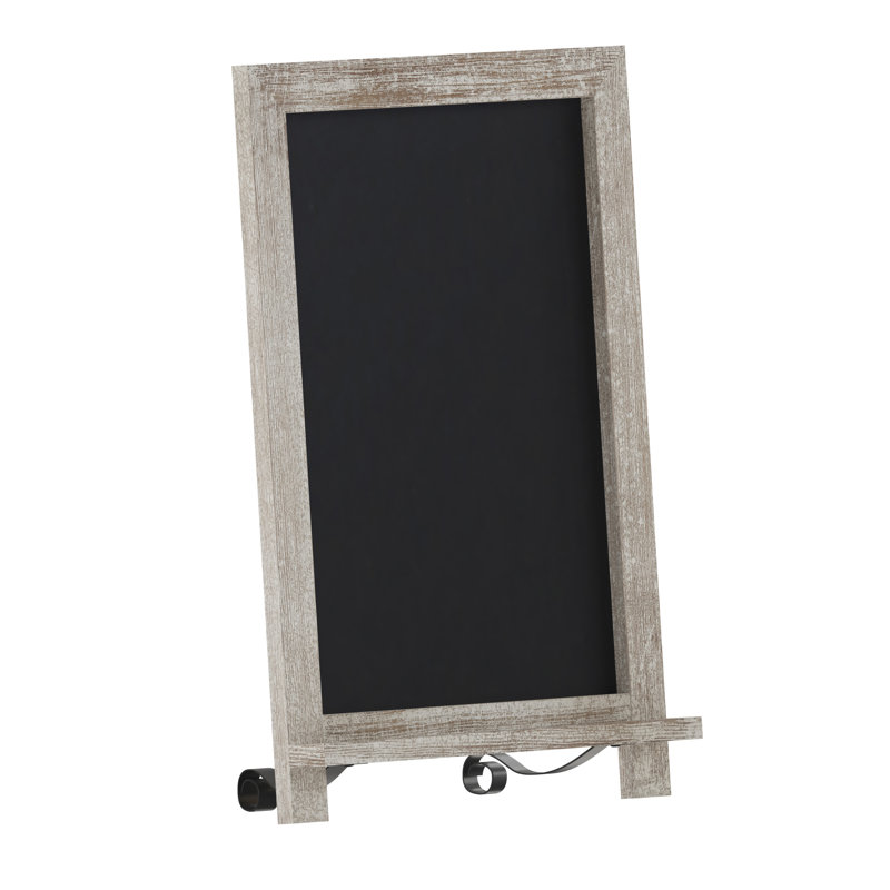 Tableau noir magnétique sur pied ou mural Millworks, Brun patiné, 12 po x 17 po