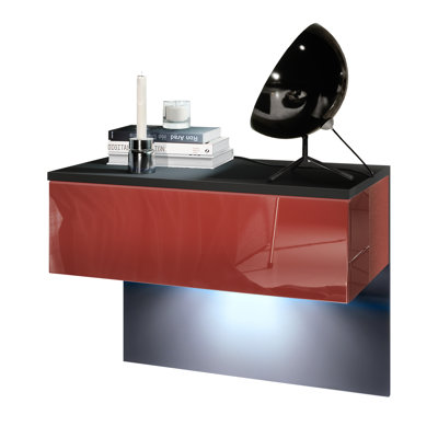 Leeward 60cm W Manufactured Wood Bedside Table