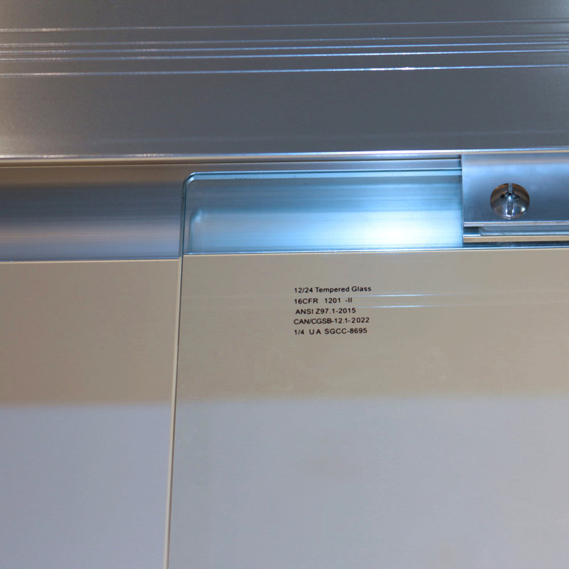 56-60"W X 60"H Double Sliding Tub Shower Door, Aluminium Alloy Frame In Chrome, 1/4" (6Mm) Thick Sgcc Tempered Clear Glass