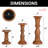 Handcrafted Mango Wood Pillar Candle Holder (Set of 3) -265191515