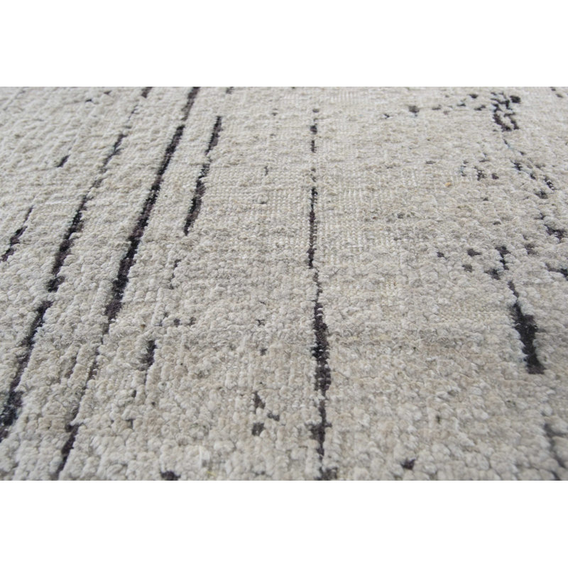 Contemporary One-of-a-Kind Rectangle 9' X 12' Hand Knotted Area Rug