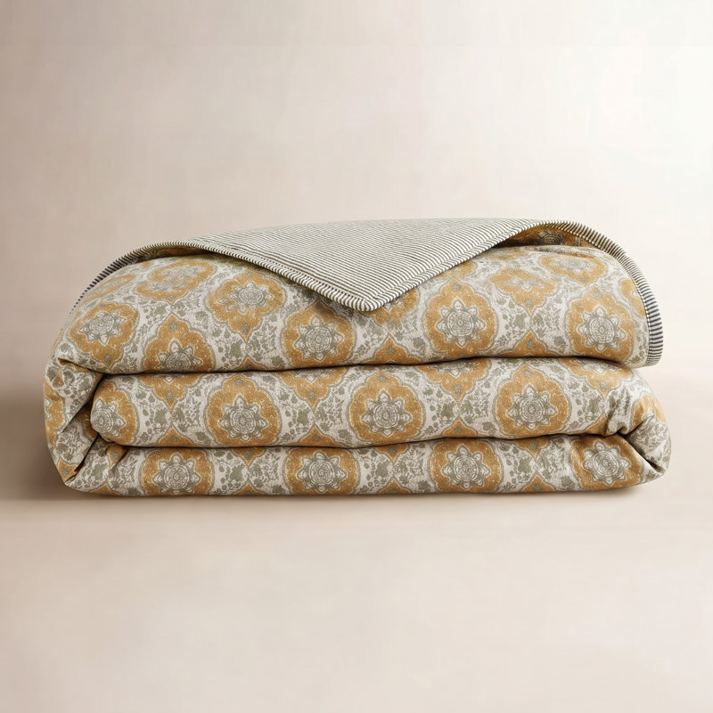 Courtepointe 100% coton Fiera Ochre, Courtepointe de grande taille