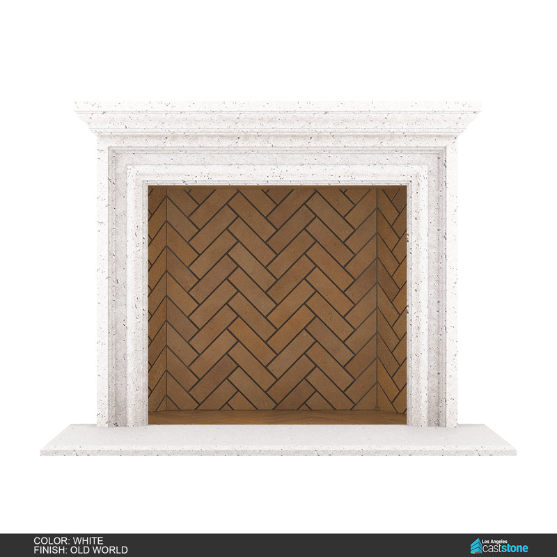 Grand Monterey Fireplace Surround, Old World White
