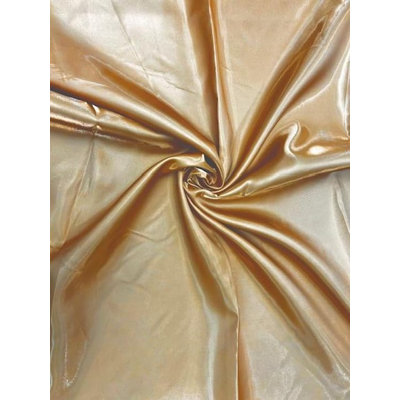 Gold Glossy Liquid Satin Fabric by the Yard, Bridal Quality 58 Inch Wide Shiny Silky Satin for Wedding Gowns, Dresses & Decor