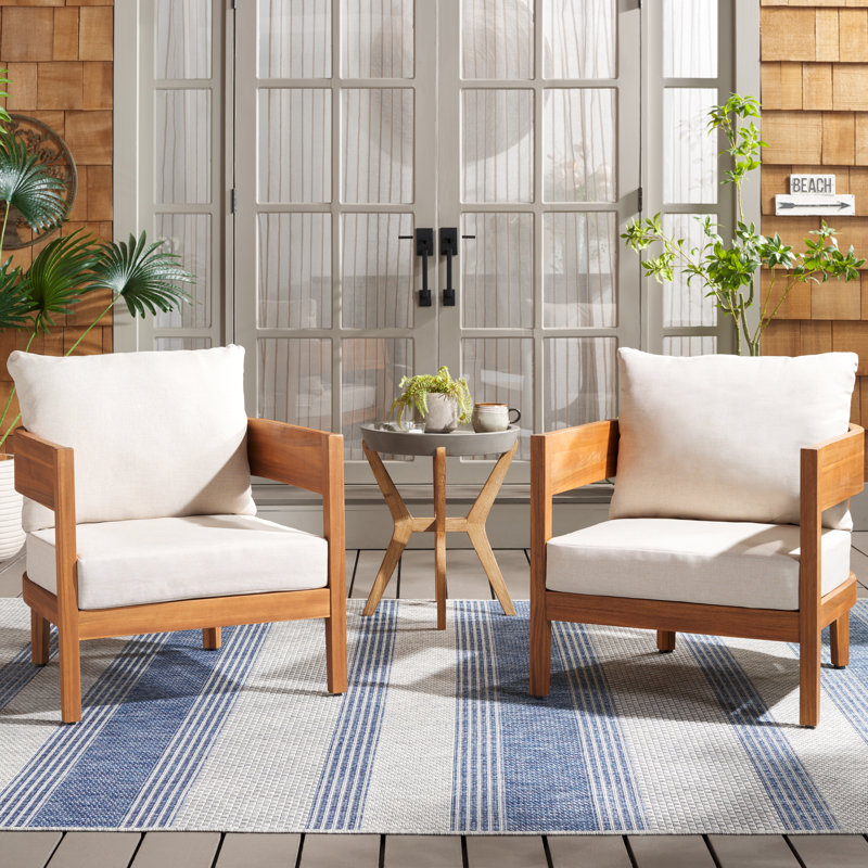Ensemble de 2 chaises de patio Kaiiden, Natural/Tuape