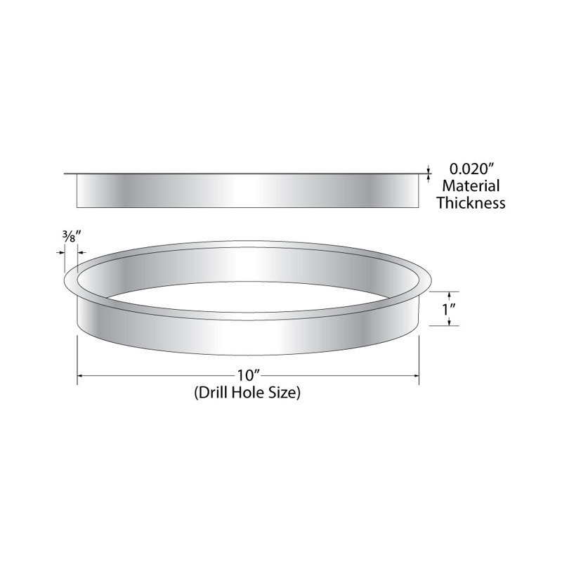 Outwater Steel 1'' H x 10'' W