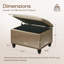 23.6" W Rectangle Upholstered Storage Ottoman-975622173