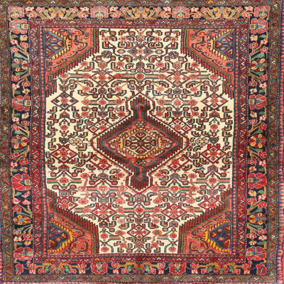 Tapis oriental rouge / beige