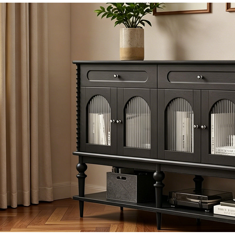 Small-Sized Kitchen Sideboard, Black