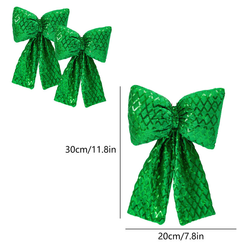 Décorations de Noël, paillettes de Noël, décorations d'arbre de Noël, Green