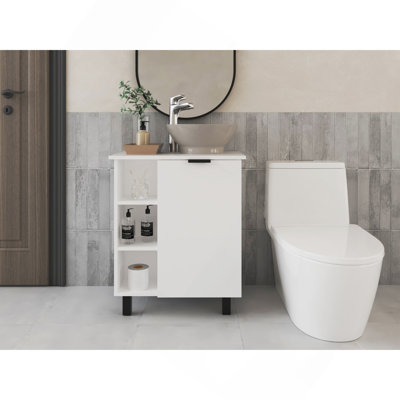 Lavabo pour salle de bain Stites, blanc