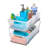 2-Tier Organizer, Multi-Purpose Slide-Out Storage Baskets With Handles And Dividers, Frost