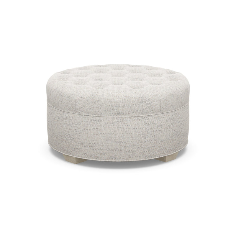 Round Ottoman, 9637-51, Sandstone