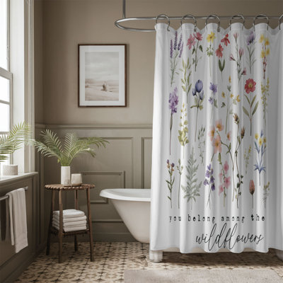 Rideau de douche standard 1 pièce Bold Petals