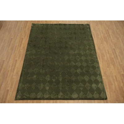 Tapis népalais classique classique à motif de losanges modernes 8 x 11