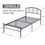 Barnwell Bed Frame with Headboard and Footboard, Metal Platform Bed with Steel Slat Support, No Box Spring Needed, Easy Assembly-558368613