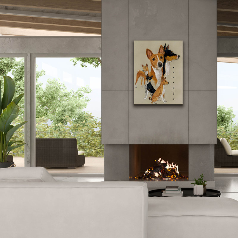 'Basenji' by Barbara Keith, Canvas Wall Art, 34" H x 26" W x 1.5" D
