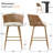 Bhagirath Fabric Upholstered Counter Stool