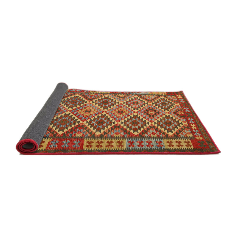 Tapis brun/gris/crème contemporaine, Rond 5 pi