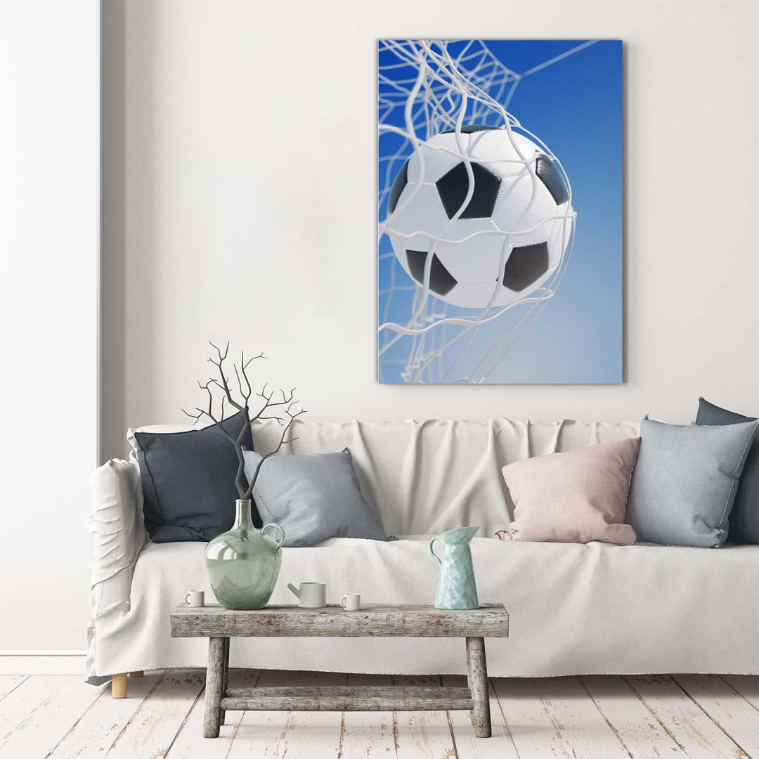 Ball im Tor - Kunstdrucke auf Leinwand