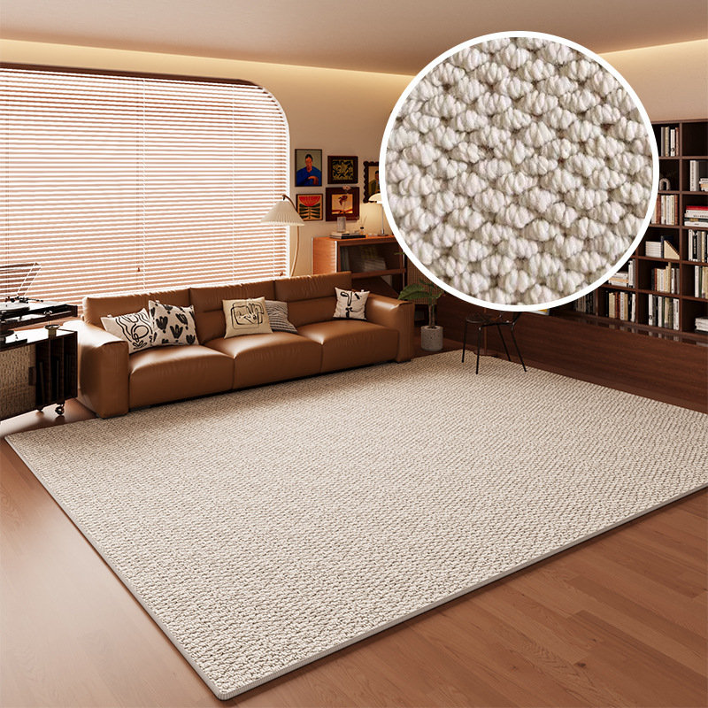 Low-Profile Non-Slip Indoor Area Rug, Washable & Stain Resistant, Camel White, 16" x 24"
