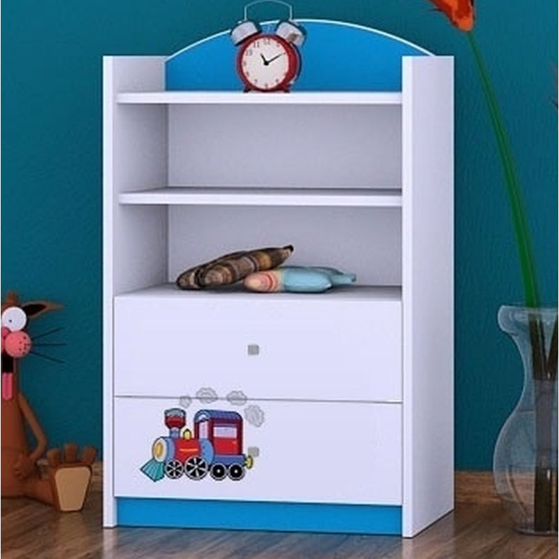 Jolie 96cm H X 60cm W Transportation Kids Cube, Blue