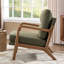Fauteuil rembourré en mélange de lin l 25,59 po Salma-652673082