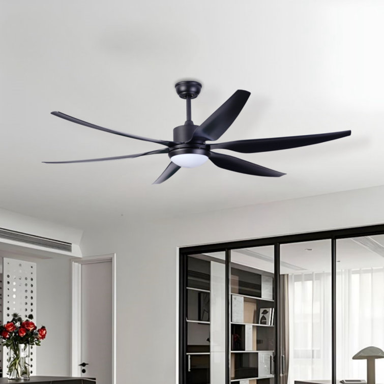 Leibman 6-Blades 66" Ceiling Fan with Remote Control and LED Light