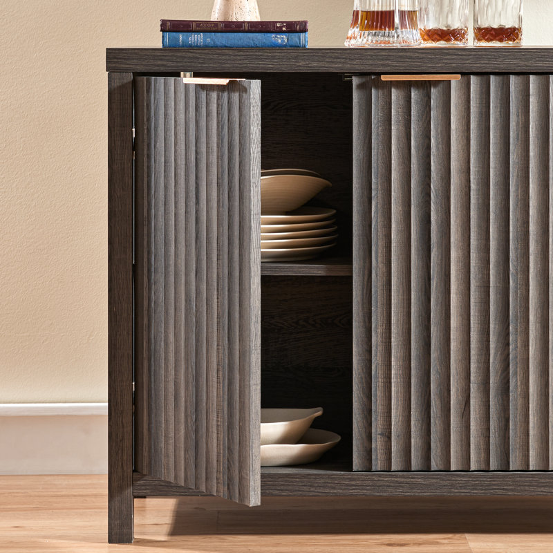 Nicolee 47" 3 Drawer Sideboard, Midnight Oak