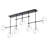 7-light Clear Glass Globe Linear Chandelier