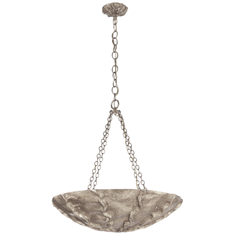 AERIN Benit Medium Sculpted Chandelier, Burnished Silver Leaf