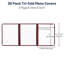 Paquet de 30 couvertures de menu WeChef 8,5 po x 11 po 3 plis 3 pages 6 vues