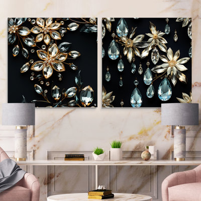 Romain - Abstract Marble Acrylic Wall Art Glass Set Of 2