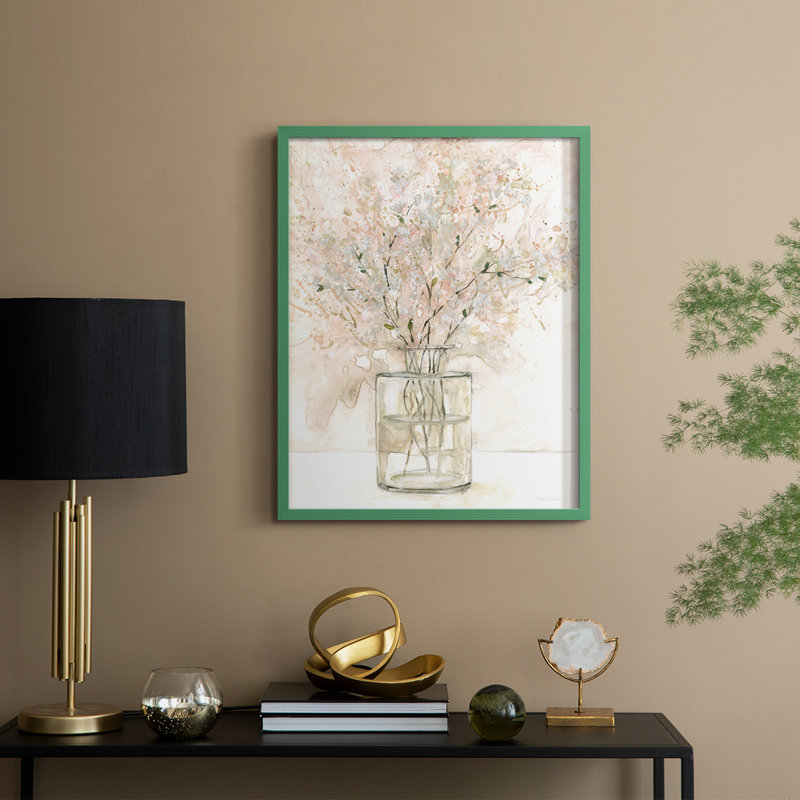 «Delicate Arrangement I», reproduction encadrée - bois massif, H 11 po x l 9 po, Vert