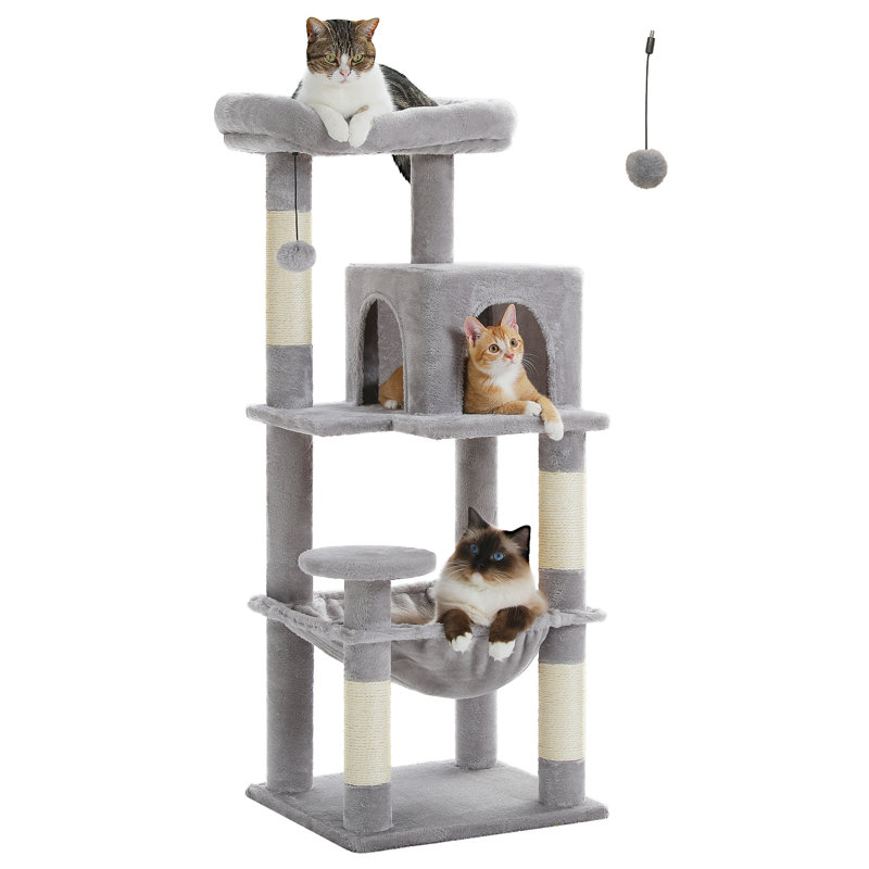 Fedosia 46'' H Cat Tree, Gray