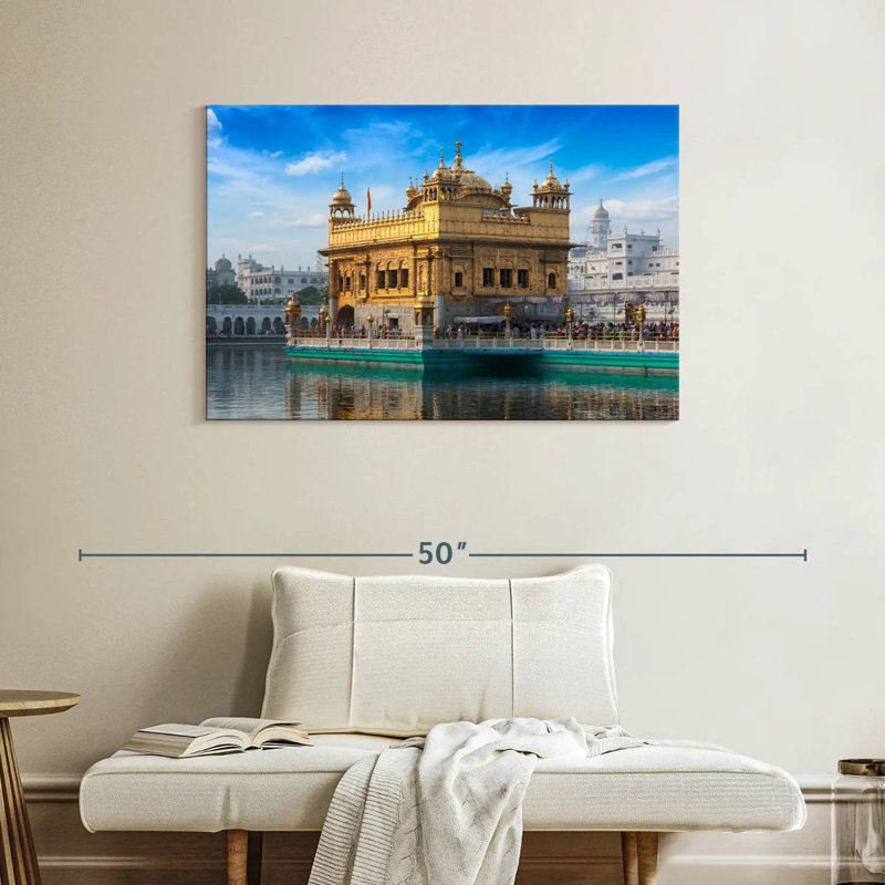 Lilie India's Golden Temple, H 26 po x l 39 po
